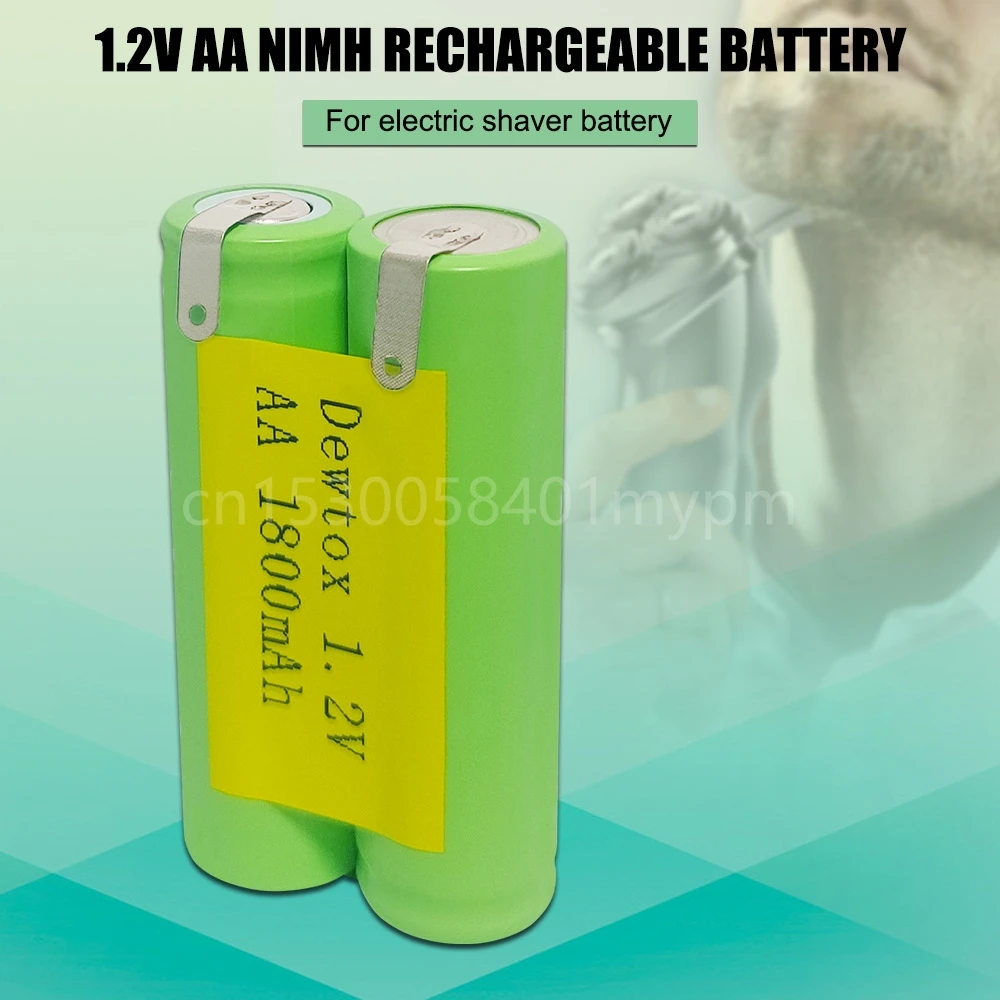 1.2V AA 1800mah Акумулаторна Ni-Mh Baterias опаковка Алтернатива 2.4V AA клетка за лек акумулаторен телефон електрическа самобръсначка самобръсначка Изображение 1