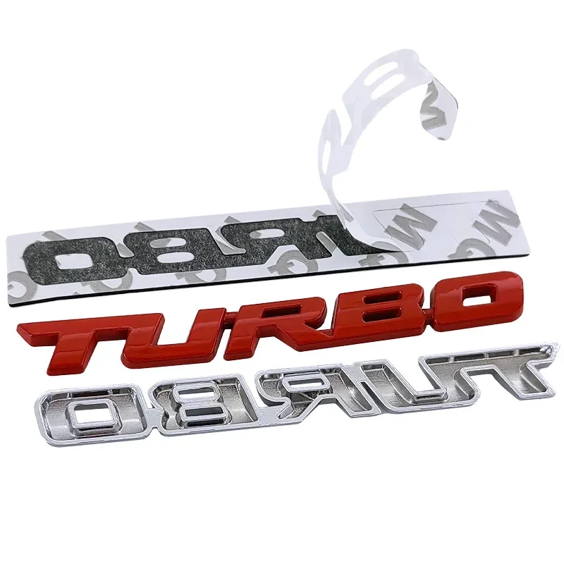 3d Метален турбо стикер за кола Fender багажника Decal значка за BMW Renault Subaru Toyota Jeep SAAB Turbo Emblem Letters Аксесоари Изображение 1