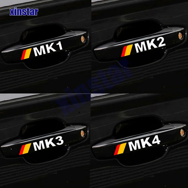 4Pcs Стикер за дръжка на вратата на автомобила за Volkswagen MK1 MK2 MK3 MK4 MK5 MK6 MK7 MK8 Golf6 Golf7 Golf5 Изображение 1