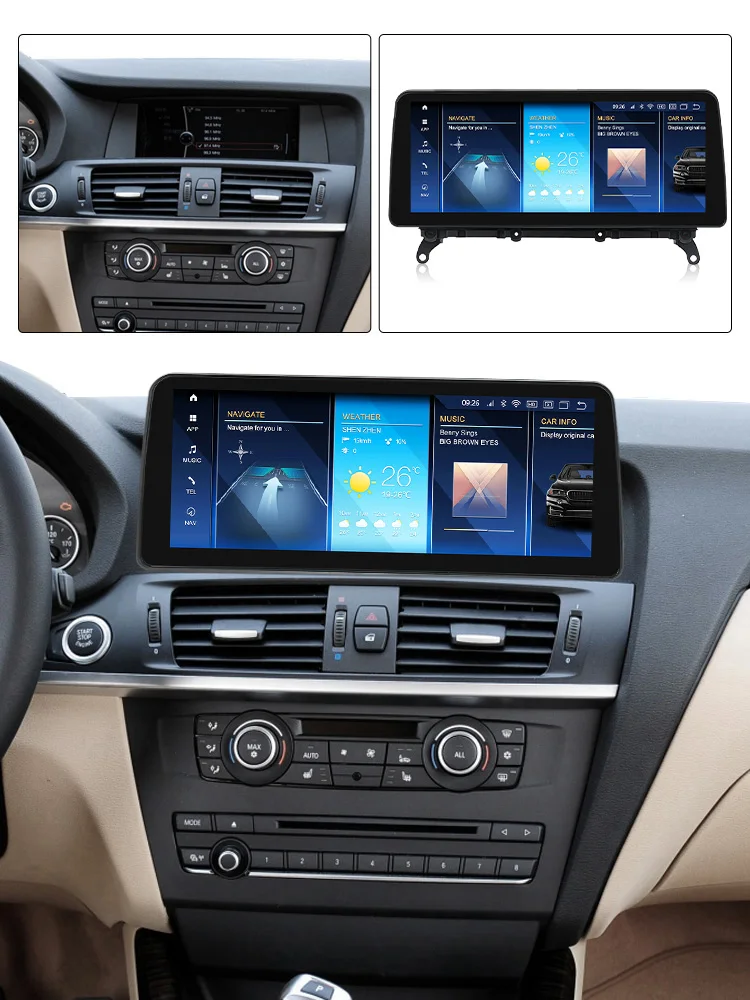 8G 256G Android 12 DSP Carplay Auto Car Radio Мултимедиен плейър GPS навигация за BMW X3 F25 X4 F26 2010 2011 2012 2013-2017 BT Изображение 1