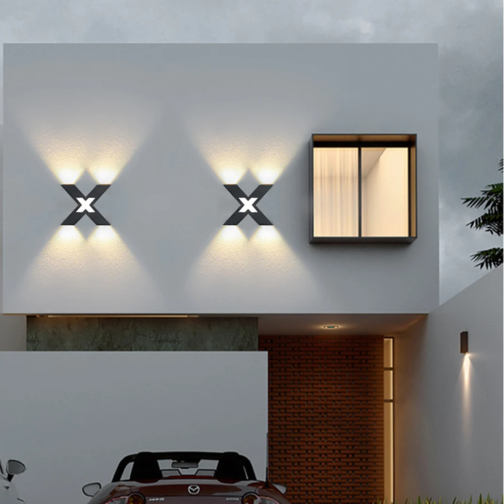 AC85-265V 7W LED стенна лампа вътрешна и външна IP65 водоустойчива модерна минималистична лампа в минималистичен стил алуминиева веранда градински светлини Изображение 1