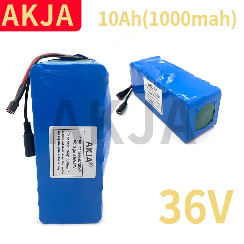 AKJA 36V10AH1865010S4P литиево-йонна батерияскутер батерия42V 10000mah електрическа велосипедна батерия с BMS защита и зарядно устройство Изображение 1