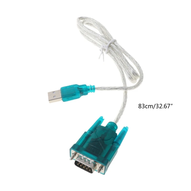 Dropship черен USB към RS232 RS-232 (DB9) сериен кабел стандартен адаптер конвертор за PC Изображение 1