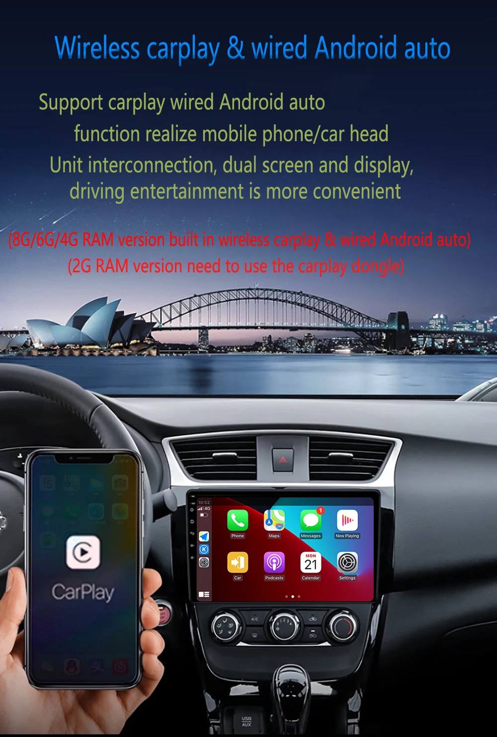 Eternal Android 13 Car Radio За Ford Fiesta Mk 6 2009 - 2018 2 Din навигация GPS Carplay Autoradio Stereo Multimedia Head Unit Изображение 1