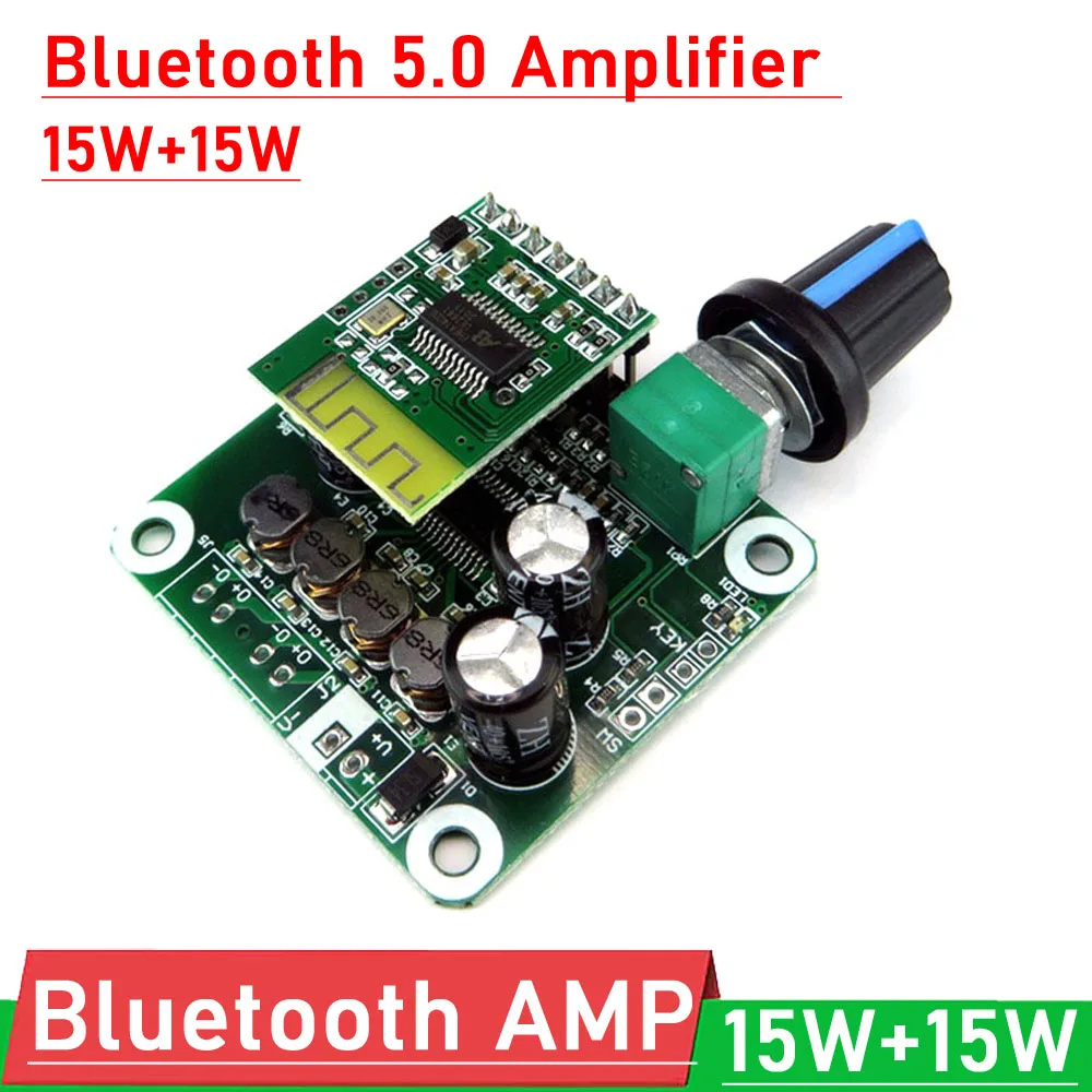 TPA3110 Bluetooth аудио усилвател POWER 15W * 2 Digital Stereo Power AMP Board Module FOR DC 12V-24V автомобилен USB високоговорител Изображение 1