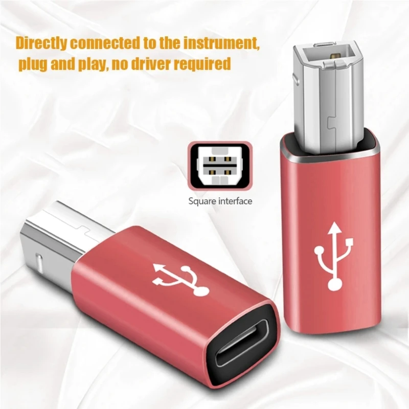 XXUD Женски USB C към MIDI конвертор USB C към USB B адаптер Конвертиране на конектор за MIDI електрически пиано & тип C устройства Изображение 1