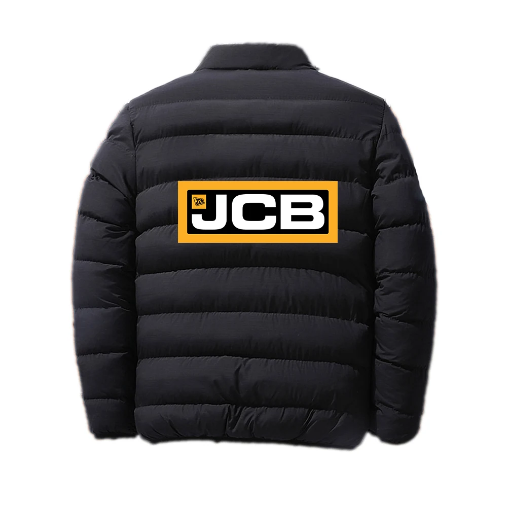 Багер Jcb 2023 Зимни мъжки парка топъл вятър доказателство стойка яка дълъг ръкав джоб цип случайни голям размер мъжки открит палто Изображение 1