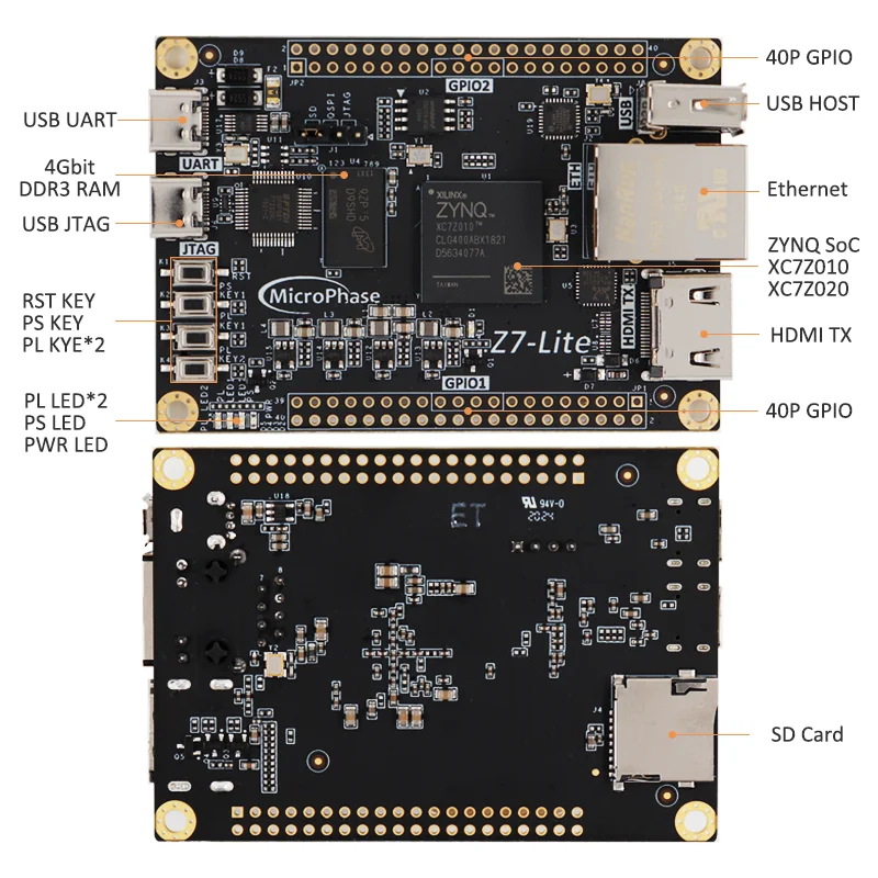 Микрофазен съвет за развитие на FPGA ZYNQ Основна платка XILINX ZYNQ7000 7020 7010 Z7 Lite Изображение 1