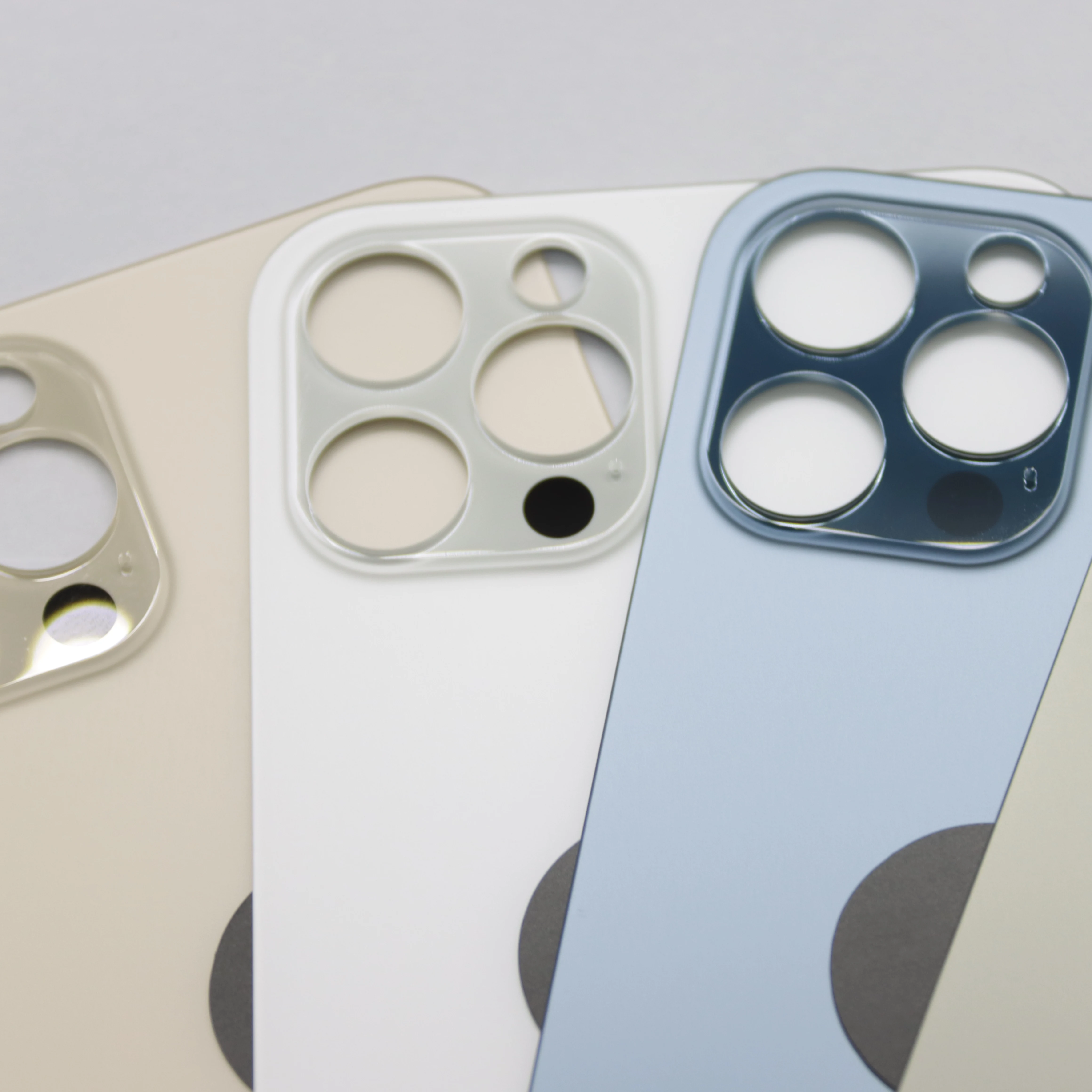 Стъкло на задния капак с голяма подмяна на отвора на камерата за iPhone 12 Pro Ремонтни части Мобилен телефон Корпус Cover Изображение 1