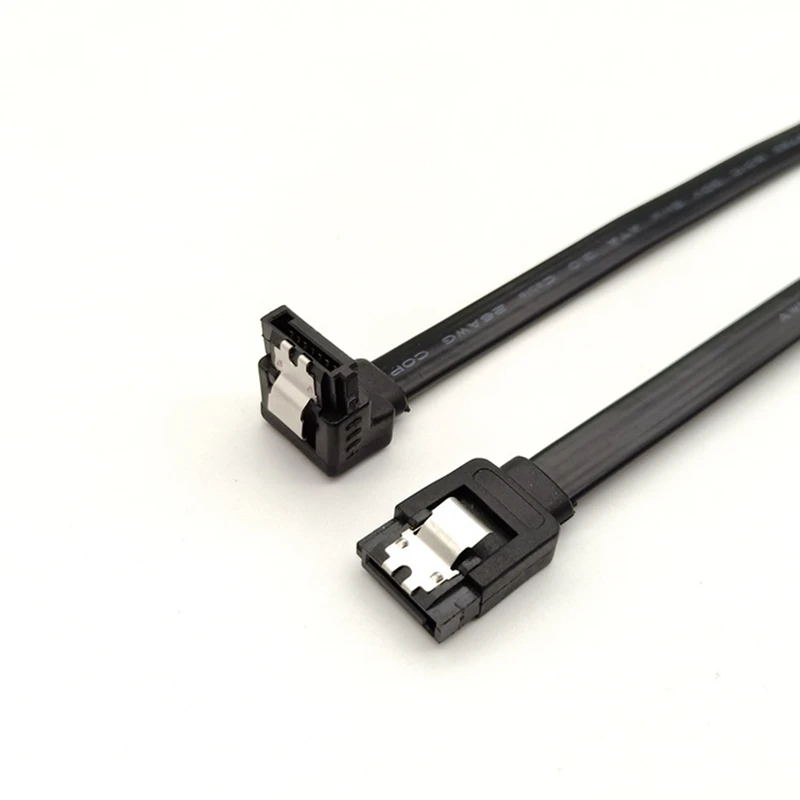10 броя Sata 3.0 кабел Sata III 6Gb / S прав ъгъл 90 градуса твърд диск 40 см кабелно зарядно устройство за данни кабел конектор Изображение 2