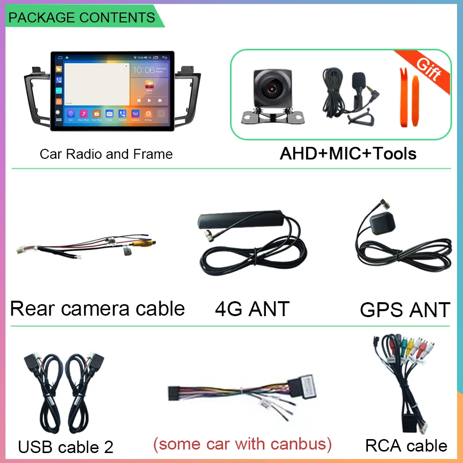 13 инчов Android 12 8 + 256GB Octa ядро кола радио за Toyota RAV4 2012-2018 мултимедиен плейър 4G Carplay GPS стерео главата Изображение 2