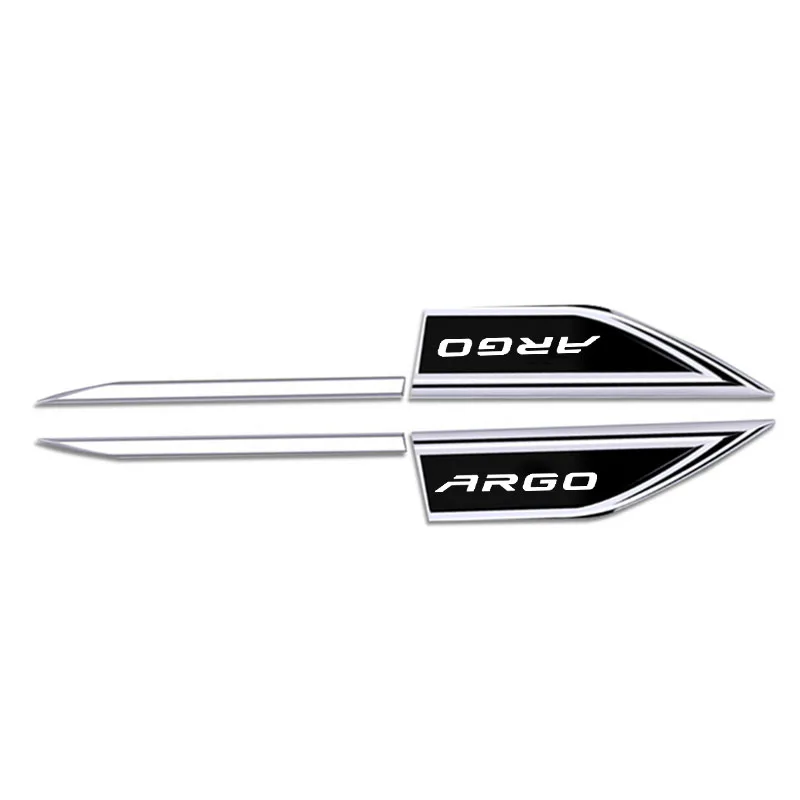 2pcs Автомобилна врата Fender Side Blade значка Car Body Protective Car Metal Стикер за ARGO Auto аксесоари Изображение 2