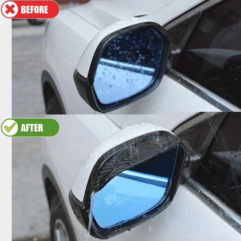 2PCS Огледало за обратно виждане на автомобила Дъждовна козирка за вежди Страна от въглеродни влакна за дъжд Cupra Formentor Chery Tigo 4 Ford Focus Mk3 Starex Изображение 2