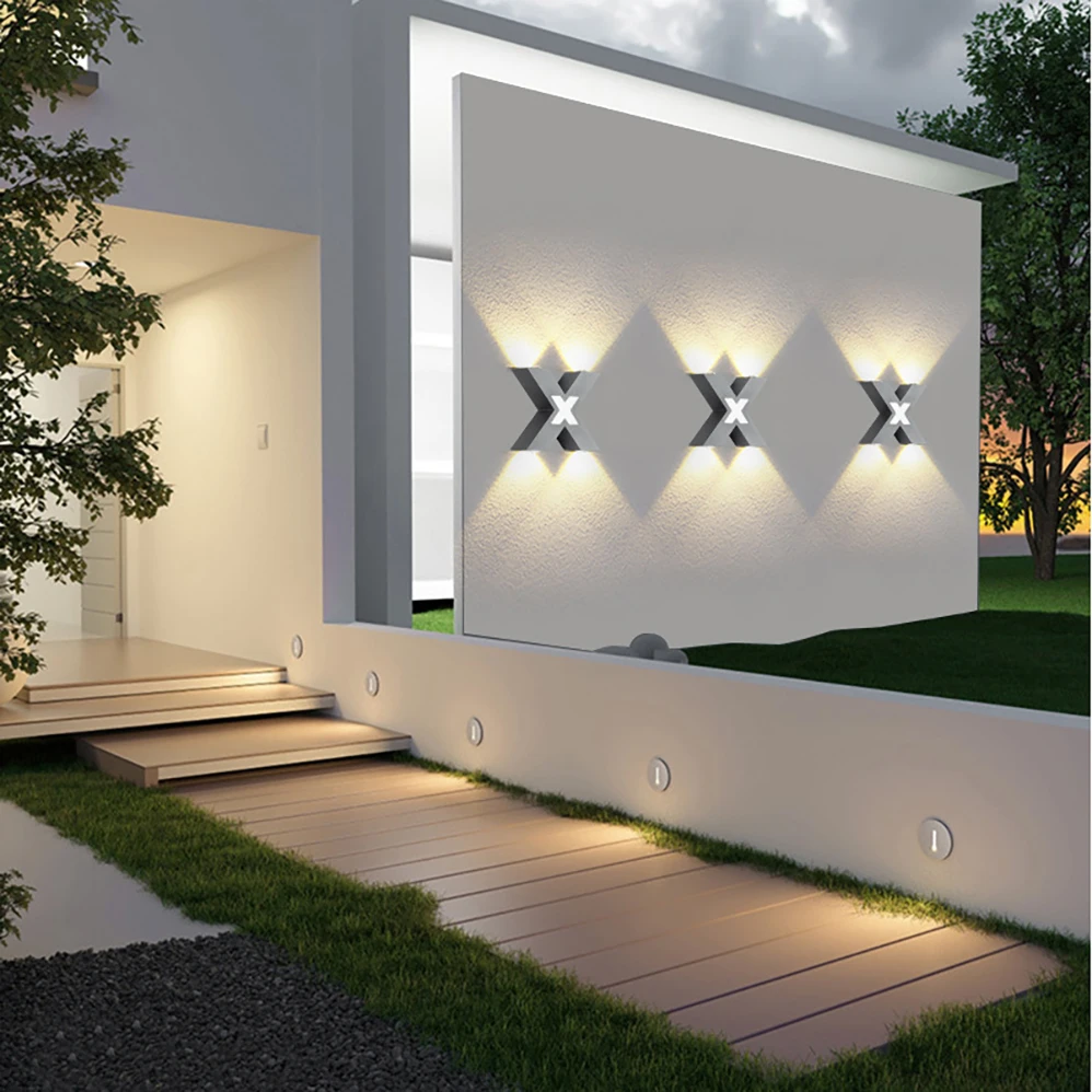 AC85-265V 7W LED стенна лампа вътрешна и външна IP65 водоустойчива модерна минималистична лампа в минималистичен стил алуминиева веранда градински светлини Изображение 2