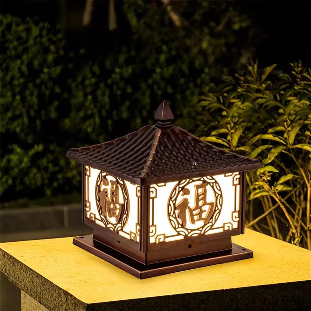 BELLE черна лампа за косене на трева външна ретро LED осветление водоустойчива класическа за дома Вила пътека градина слънчева Изображение 2