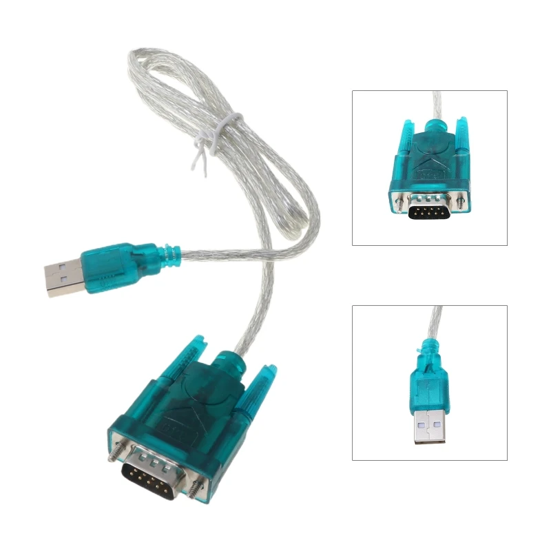 Dropship черен USB към RS232 RS-232 (DB9) сериен кабел стандартен адаптер конвертор за PC Изображение 2