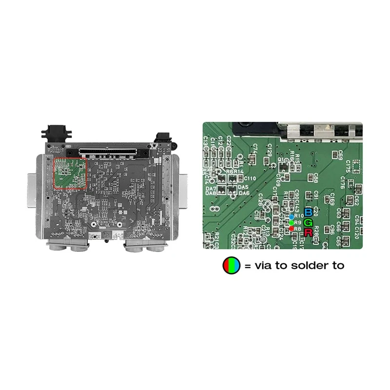 N64 RGB MOD+RGB кабел за N64 NTSC конзоли RGB модулен чип за Nintendo 64 NTSC модифициран RGB изходен модул Издръжлив лесен монтаж Изображение 2