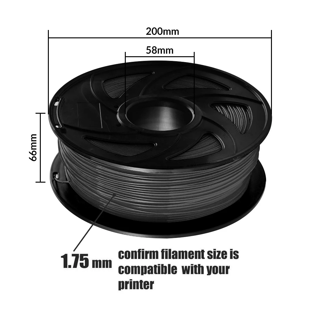 PLA нишки 1kg 1.75mm за FDM 3D принтер Висококачествен материал за 3D печат 1kg / Roll Fast Ship Изображение 2