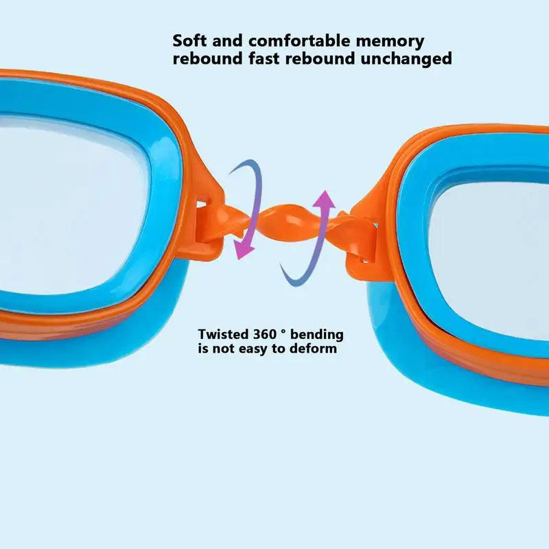 Детски очила за плуване Anti UV очила за плуване водоустойчив силиконов бански очила за басейн плажно плуване Изображение 2