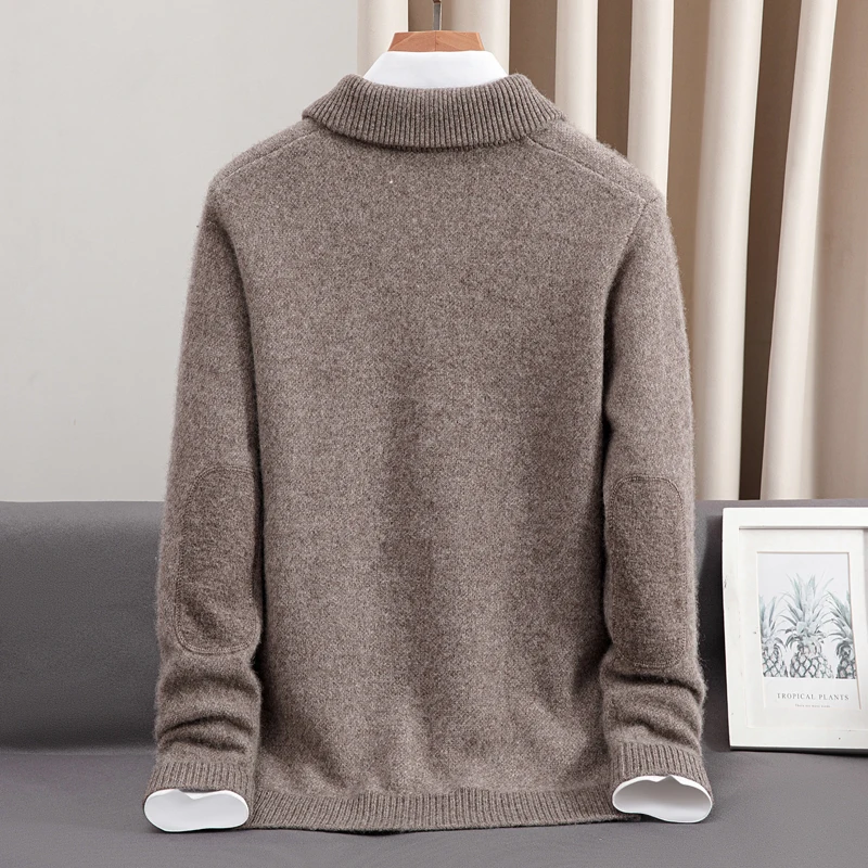 Ново пристигане мода есен и зима кашмир пуловер мъжки удебелени трикотажни цип жилетка палто размер SMLXL2XL3XL4XL5XL6XL Изображение 2