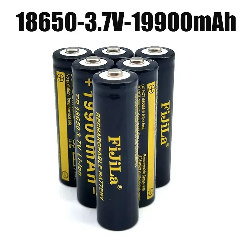 100% Нови 18650 литиеви батерии фенерче 18650 акумулаторна батерия 3.7V 19900 Mah за фенерче +201 зарядно устройство Изображение 3