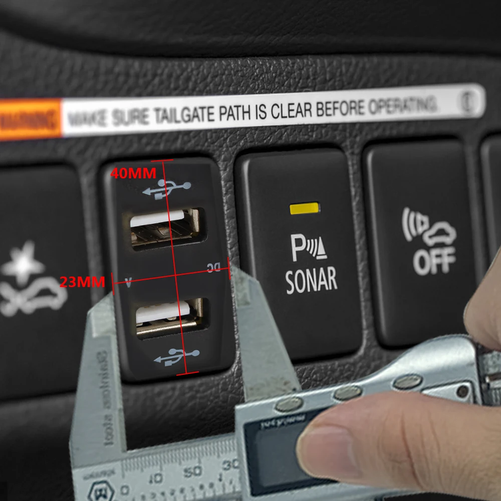 24V 12V USB зарядни устройства 3.0 Адаптер за кола Socket Volt Test Автомобилни аксесоари за Toyota Corolla Prado Reiz Land Cruiser Изображение 3
