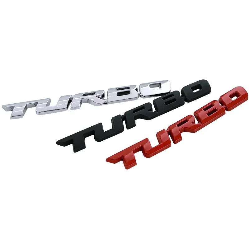 3d Метален турбо стикер за кола Fender багажника Decal значка за BMW Renault Subaru Toyota Jeep SAAB Turbo Emblem Letters Аксесоари Изображение 3