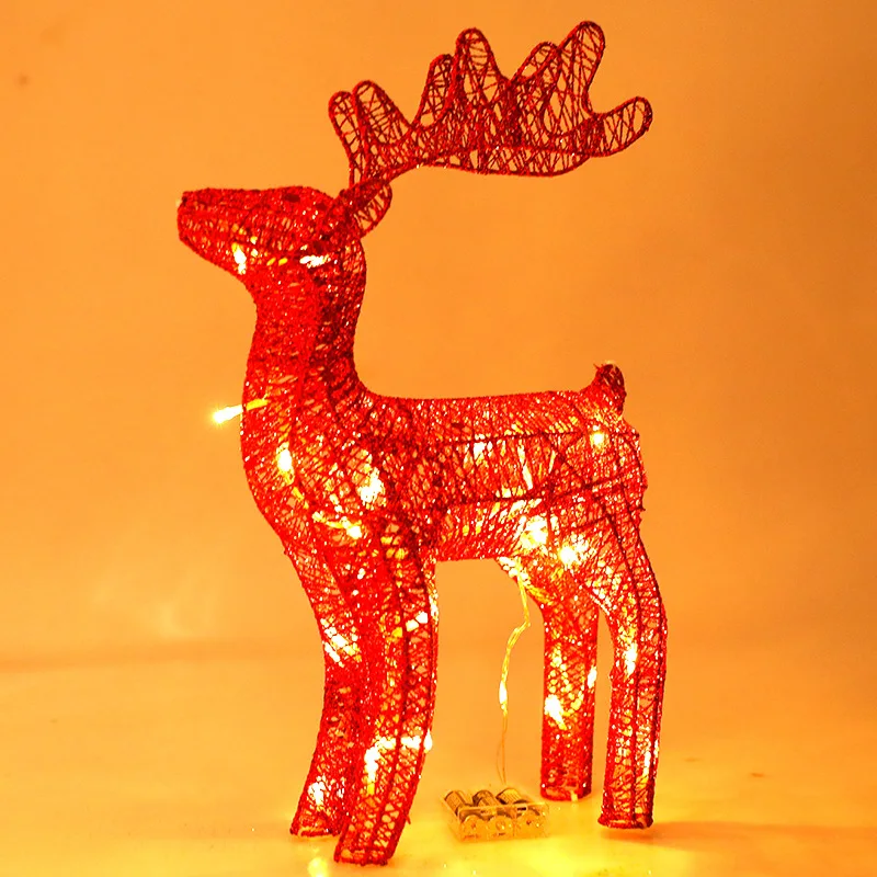 40см Коледа елен количка орнаменти злато елен шейна Коледни украси за дома Коледа подаръци Новогодишно парти декор Noel 2023 Изображение 3
