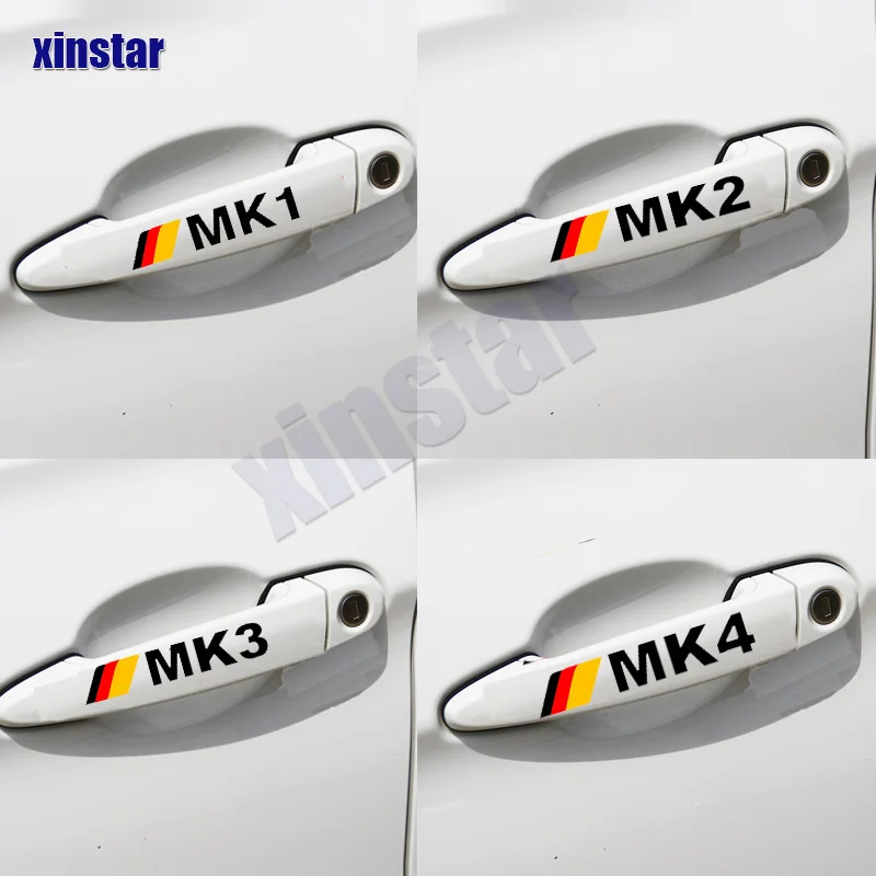 4Pcs Стикер за дръжка на вратата на автомобила за Volkswagen MK1 MK2 MK3 MK4 MK5 MK6 MK7 MK8 Golf6 Golf7 Golf5 Изображение 3