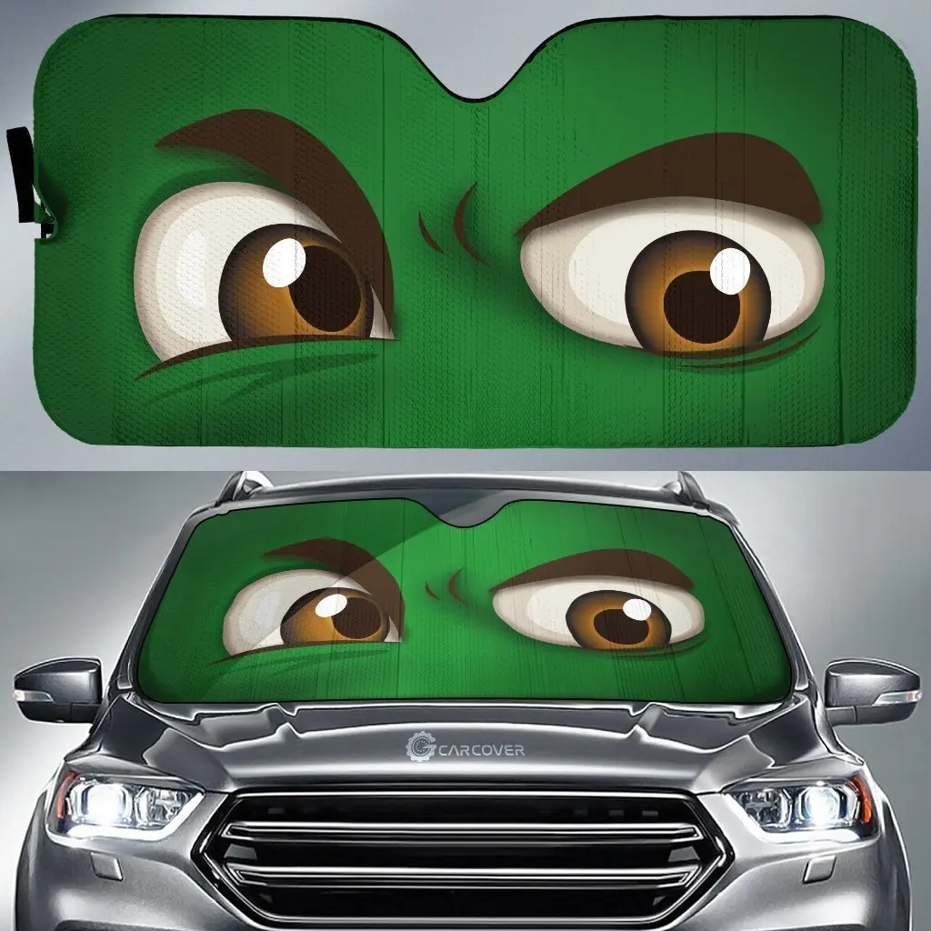 Stewie Griffin Eyes Car Sunshade Pig In Sunglasses Car Предно стъкло Авточасти Защита на автомобила Прозорец Сенник Екран Trim Изображение 3