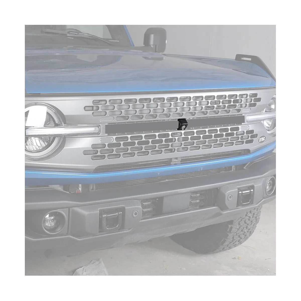 Предна централна решетка на автомобила Декорация за защита на капака на камерата за Ford Bronco 2021 2022 2023 Аксесоари - ABS въглеродни влакна Изображение 3