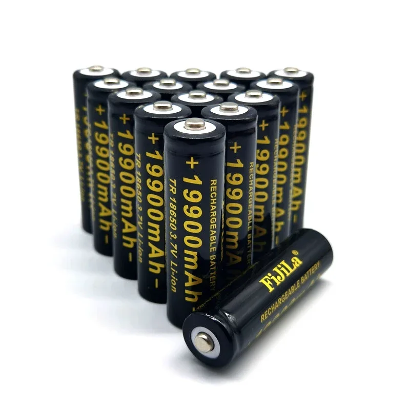 100% Нови 18650 литиеви батерии фенерче 18650 акумулаторна батерия 3.7V 19900 Mah за фенерче +201 зарядно устройство Изображение 4