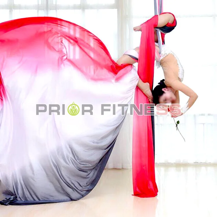 12 метра Въздушна коприна оборудване Средно разтеглива въздушна копринена тъкан за акробатичен танц Въздушна йога Въздушна йога хамак Изображение 4