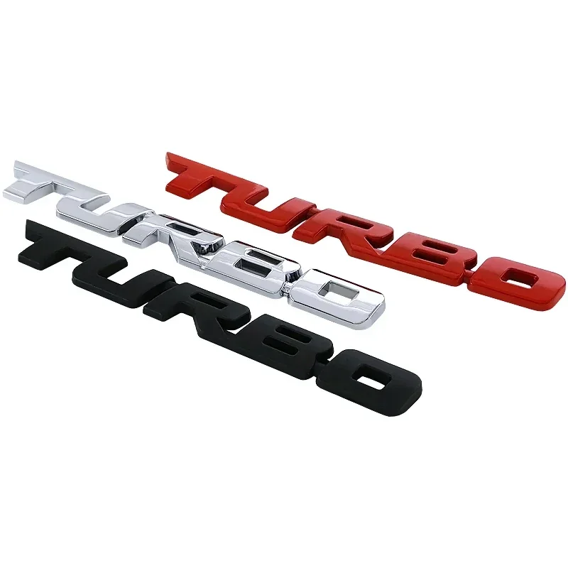 3d Метален турбо стикер за кола Fender багажника Decal значка за BMW Renault Subaru Toyota Jeep SAAB Turbo Emblem Letters Аксесоари Изображение 4