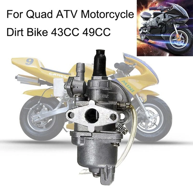 NEW Джобен велосипед 47cc 49cc двигател carb карбуратор 2 тактов Mini Quad ATV Dirt Bike MiniMoto Go Kart бъги Изображение 4