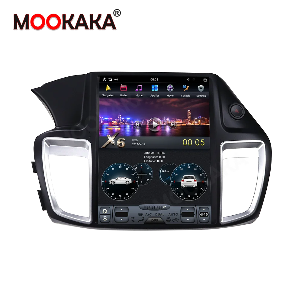 Px6 4+64g стил голям екран Android 9.0 кола мултимедиен плейър за Honda Accord 9 2012-2017 GPS аудио радио стерео главата единица Изображение 4