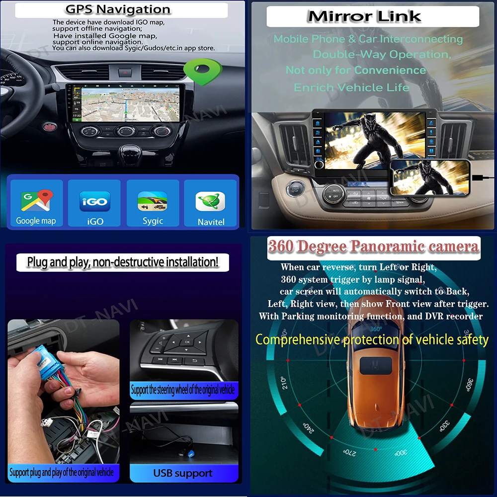 Qualcomm Android 13 За Chrysler PT Cruiser 2000-2010 2 Мултимедиен плейър за кола NO 2 DinRadio стерео GPS навигационна глава RDS Изображение 4