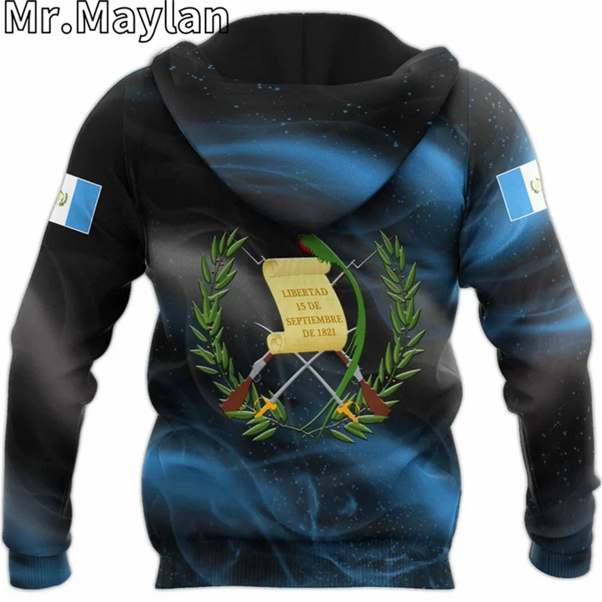Гватемала американски флаг на страната 3D печат унисекс сива врана мъже/жени суитчър улично облекло цип пуловер случайни яке анцузи J85 Изображение 4