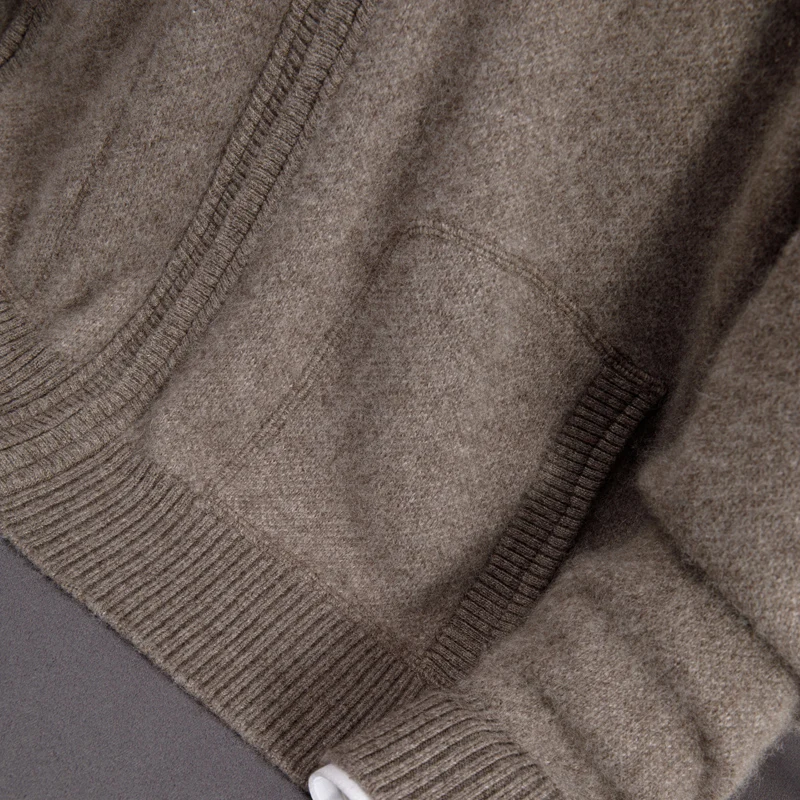 Ново пристигане мода есен и зима кашмир пуловер мъжки удебелени трикотажни цип жилетка палто размер SMLXL2XL3XL4XL5XL6XL Изображение 4