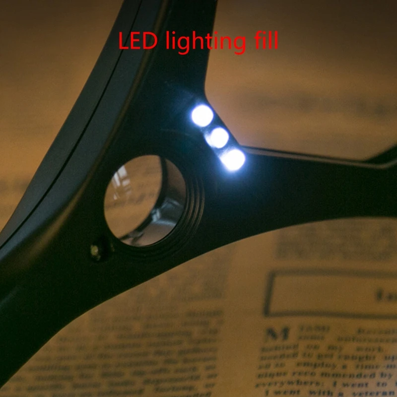Очила за четене- Ръчна лупа- LED светлина за деца и възрастни- Изображение 4