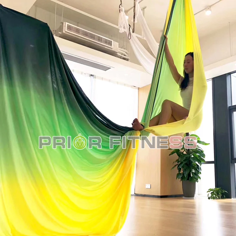 12 метра Въздушна коприна оборудване Средно разтеглива въздушна копринена тъкан за акробатичен танц Въздушна йога Въздушна йога хамак Изображение 5