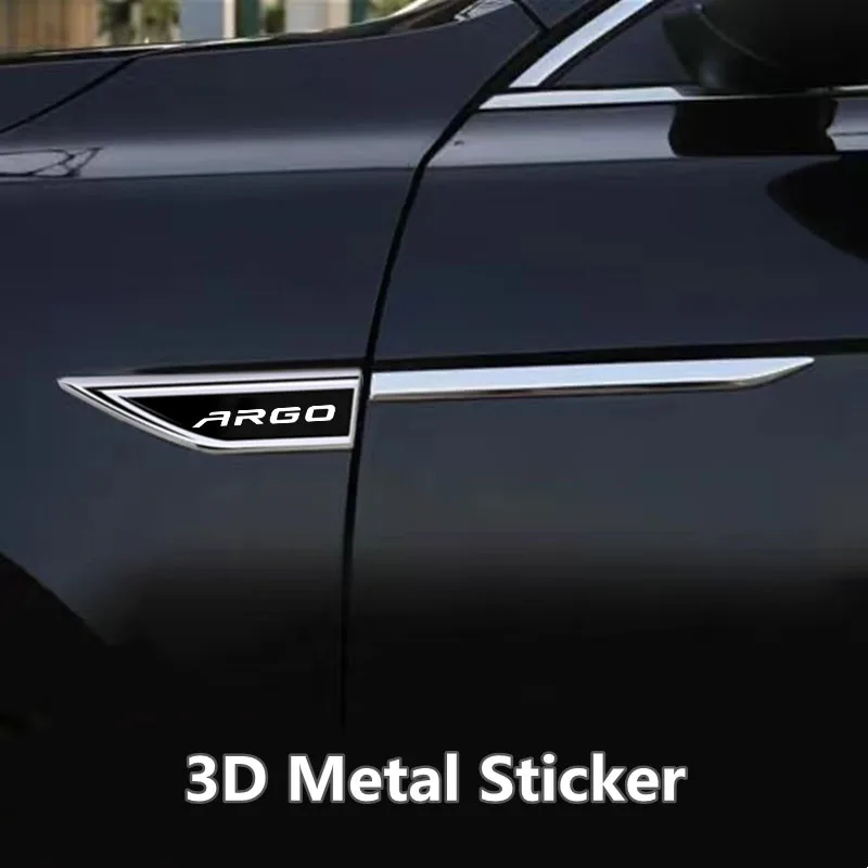 2pcs Автомобилна врата Fender Side Blade значка Car Body Protective Car Metal Стикер за ARGO Auto аксесоари Изображение 5
