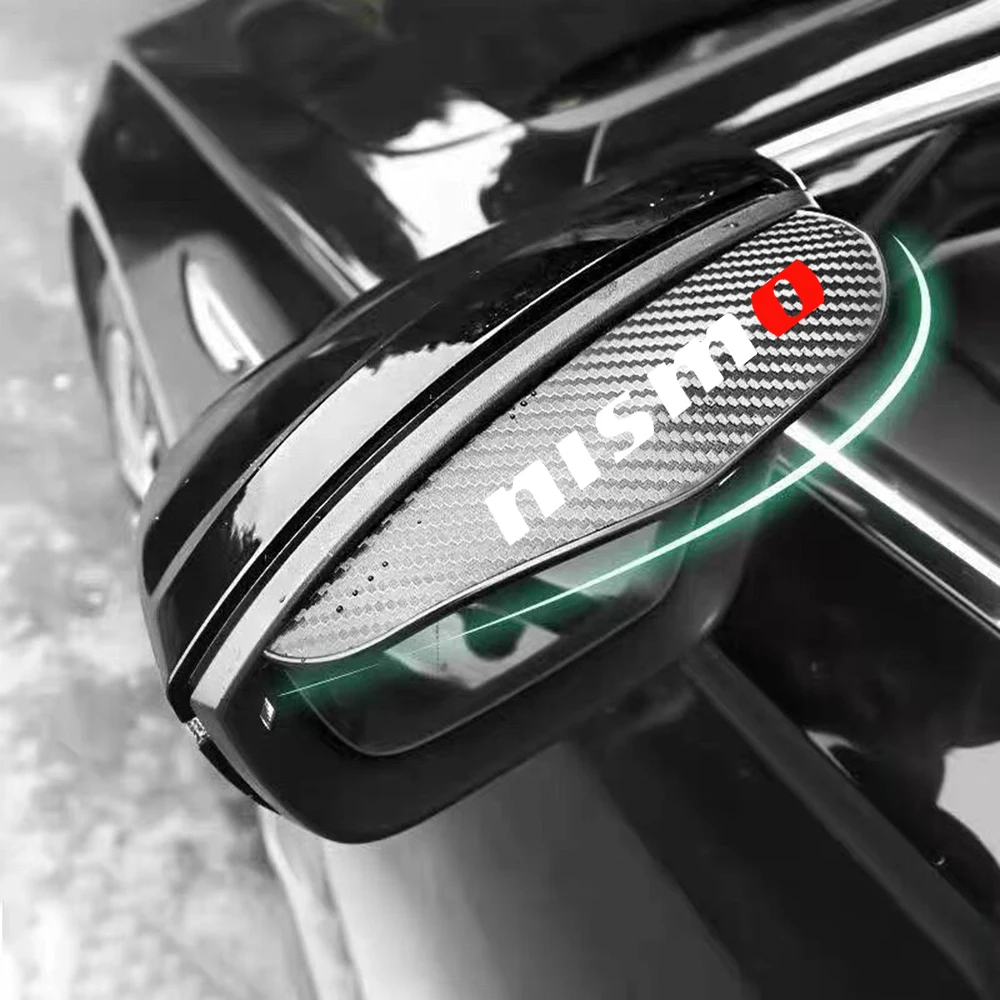 2X кола огледало за обратно виждане Eyebrower стикер кола дъжд вежди покритие за Nissan Nismo кола стайлинг аксесоари Изображение 5
