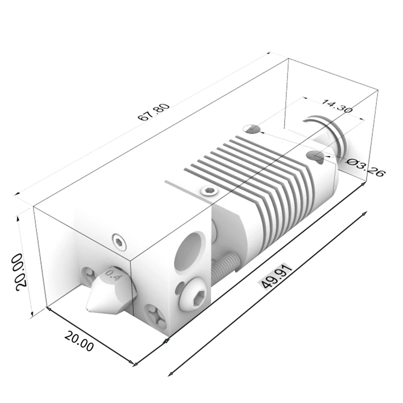 3D принтер части сглобени екструдер комплект 24V 40W за Anet ET4 / ET4X / ET4 Pro с нагревателен прът термистор трайни лесен монтаж Изображение 5