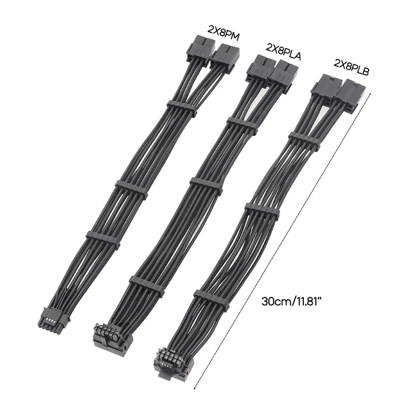 Y1UB 2x 8Pin женски към 12VHPWR PCIE 5.0 16Pin ATX3.0 модулен кабел за RTX40 GPU линия Изображение 5