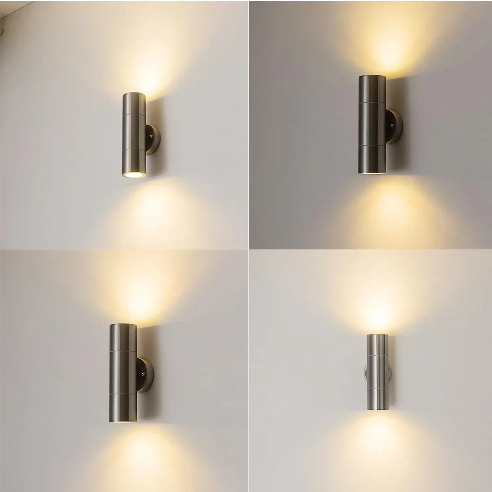 Външна LED лампа за стена нагоре и надолу 2x5w топло бяла водоустойчива IP65 Начало Модерно осветление за стена Lámparas De Pared Изображение 5