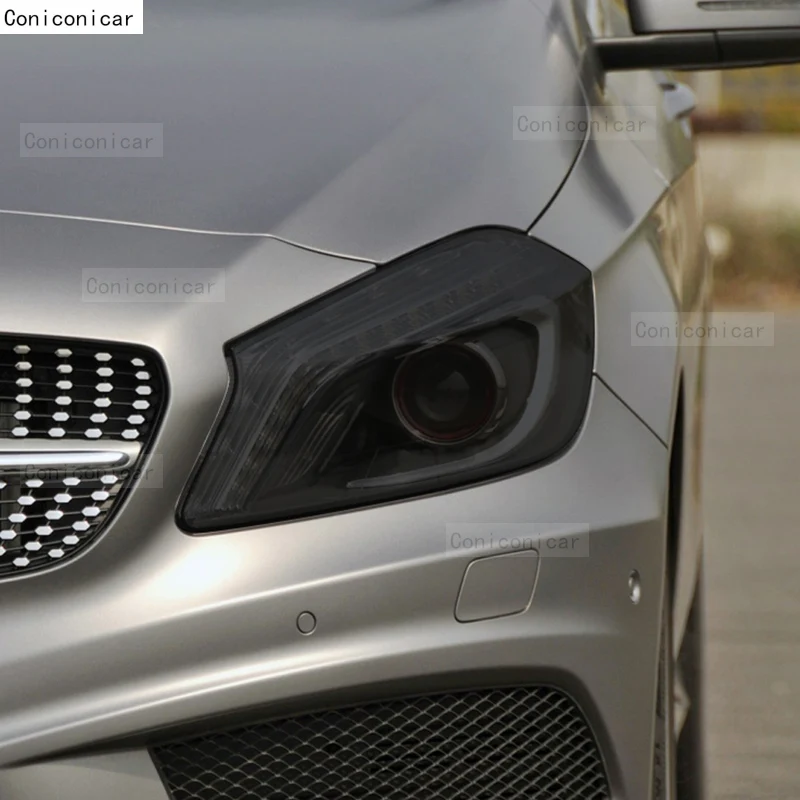 За Mercedes Benz A Class W176 2018 Автомобилни външни фарове против надраскване Предна лампа Оттенък TPU Аксесоари за ремонт на защитно фолио Изображение 5