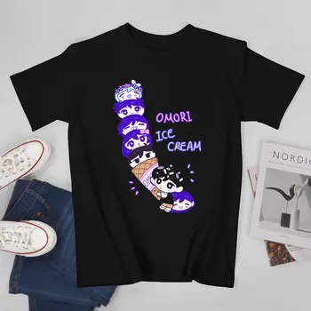 Omori Game Fan Art тениска Omori сладоледи мода тениски къс ръкав Y2K ретро върхове плаж удобни извънгабаритни дрехи 1