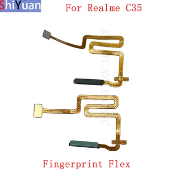 Сензор за пръстови отпечатъци бутон Flex кабелна лента за Realme C35 Power Key сензор за докосване Flex резервни части 1