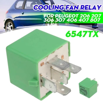 12V 35A 5 пина охлаждащ радиатор вентилатор реле зелено 6547TX за Peugeot 206 207 306 307 406 407 807 1